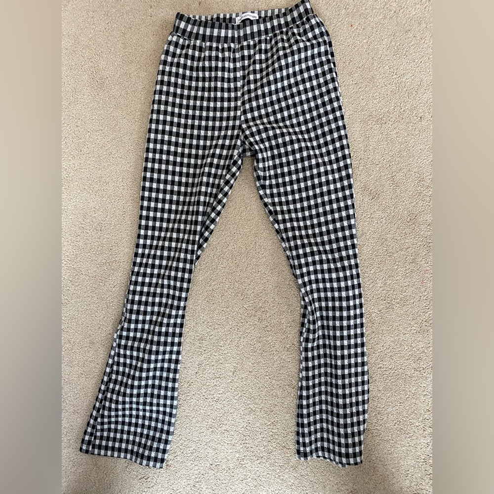 Urban Outfitters Plaid Black and White Checkered Pants